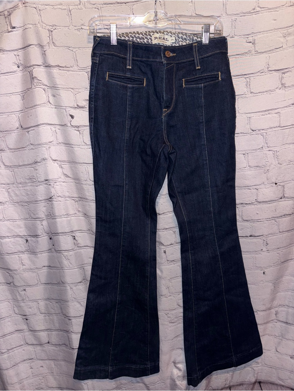 Ariat Jeans High Rise Flare 29R Dark Wash Inseam 31 Women’s Cowgirl Western - Picture 1 of 16